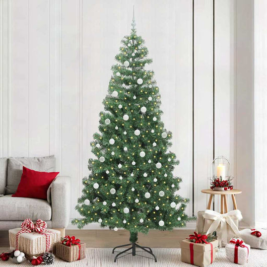 Albero di Natale con 300 LED con supporto Verde 240 cm PVC 3396401
