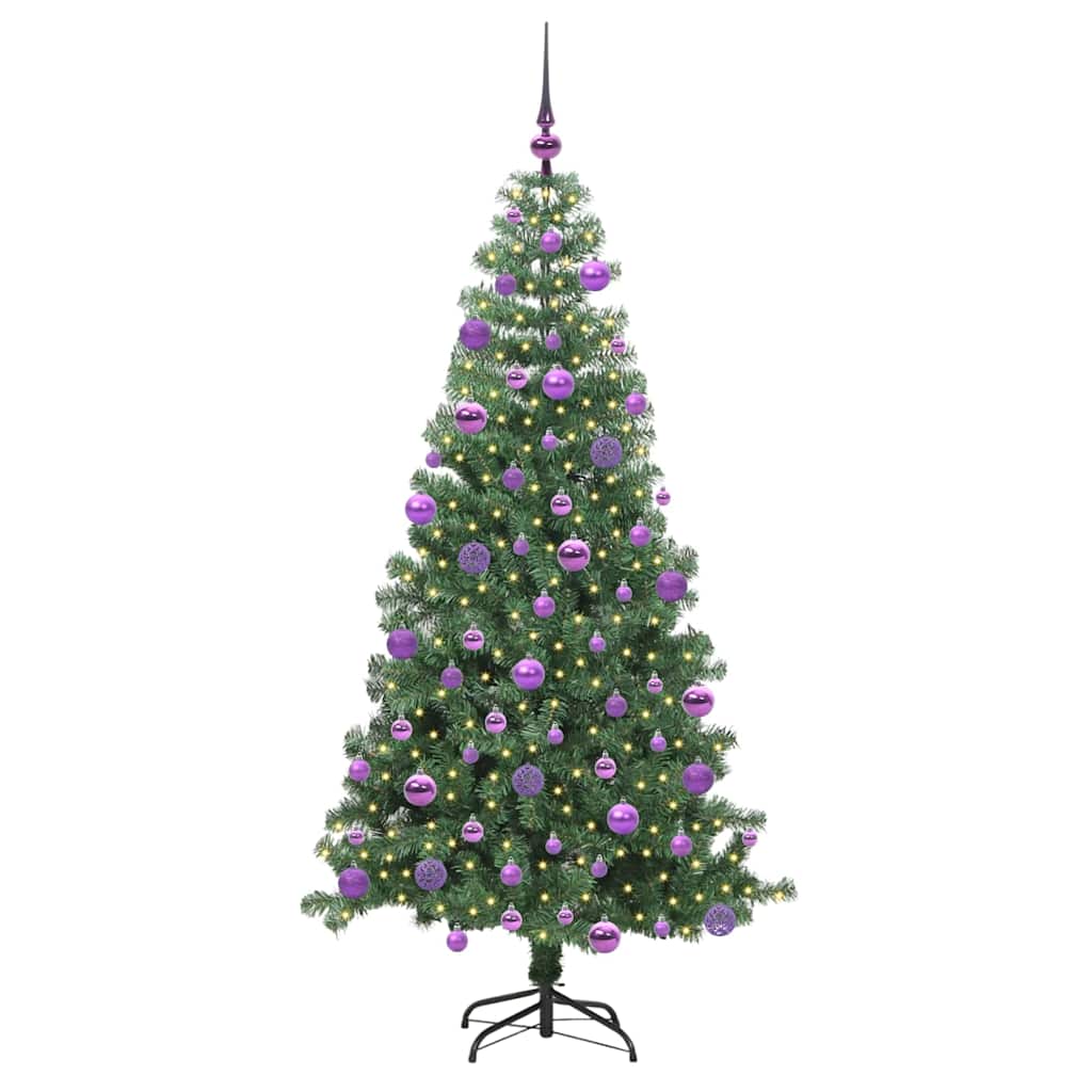 Albero di Natale con 300 LED con supporto Verde 240 cm PVC 3396404
