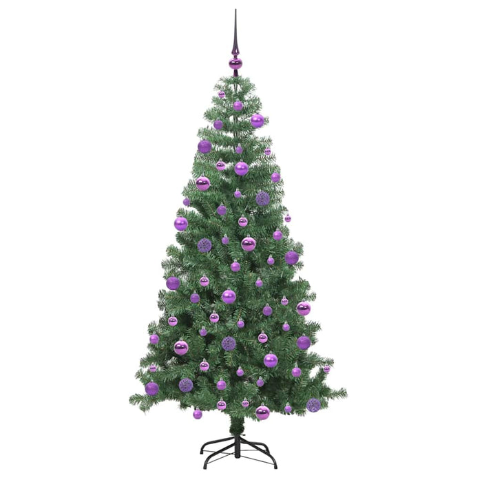 Albero di Natale con 300 LED con supporto Verde 240 cm PVC 3396404