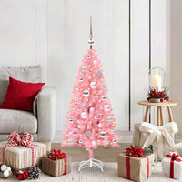 Albero di Natale con 150 LED con supporto Rosa 120 cm PVC 3396409