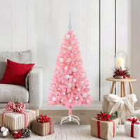 Albero di Natale con 150 LED con supporto Rosa 120 cm PVC 3396410