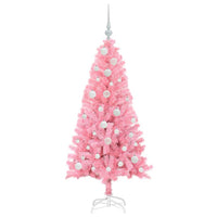 Albero di Natale con 150 LED con supporto Rosa 120 cm PVC 3396410