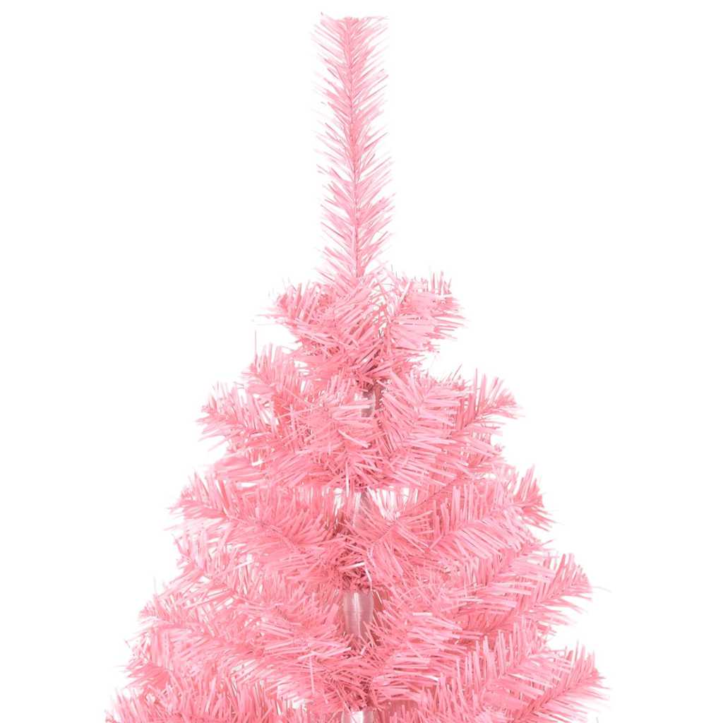 Albero di Natale con 150 LED con supporto Rosa 120 cm PVC 3396414