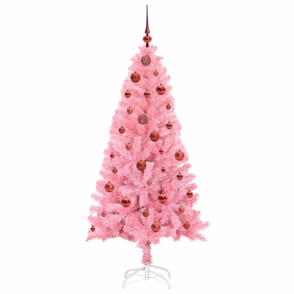 Albero di Natale con 150 LED con supporto Rosa 150 cm PVC 3396416