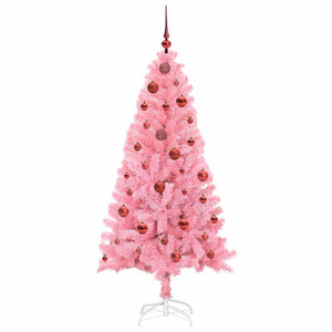 Albero di Natale con 150 LED con supporto Rosa 150 cm PVC 3396416