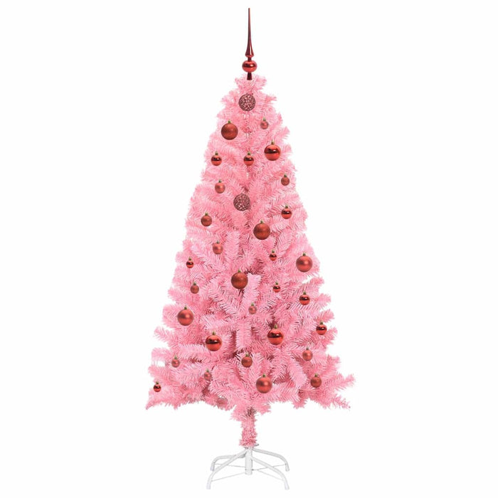 Albero di Natale con 150 LED con supporto Rosa 150 cm PVC 3396416