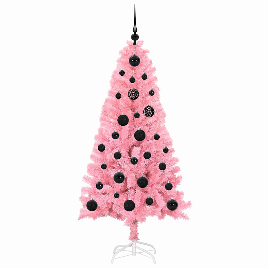Albero di Natale con 150 LED con supporto Rosa 150 cm PVC 3396417