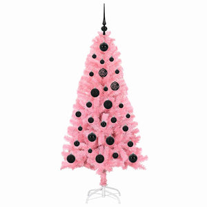 Albero di Natale con 150 LED con supporto Rosa 150 cm PVC 3396417