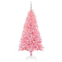 Albero di Natale con 150 LED con supporto-Luci decorative natalizie Rosa 150 cm PVC 283882