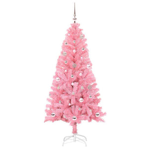 Albero di Natale con 150 LED con supporto-Luci decorative natalizie Rosa 150 cm PVC 283882