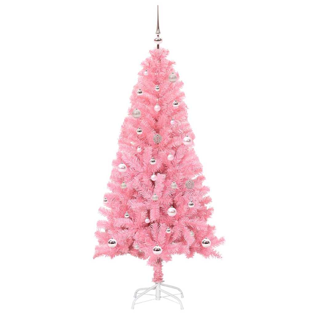 Albero di Natale con 150 LED con supporto Rosa 150 cm PVC 3396418