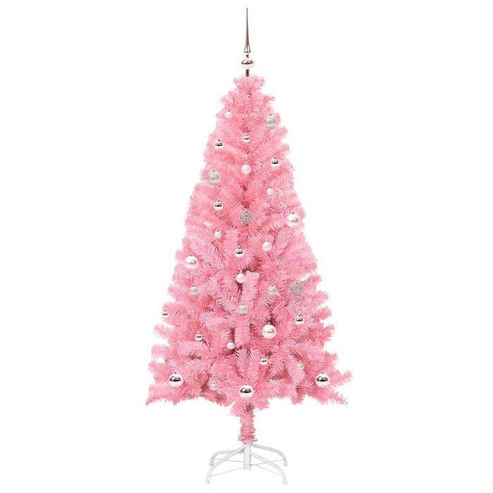 Albero di Natale con 150 LED con supporto Rosa 150 cm PVC 3396418