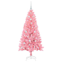 Albero di Natale con 150 LED con supporto-Luci decorative natalizie Rosa 150 cm PVC 451366