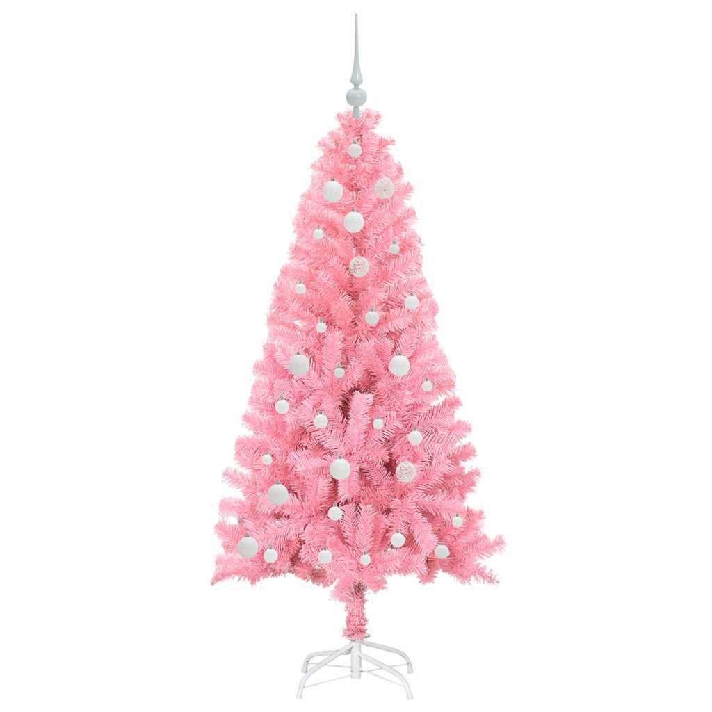 Albero di Natale con 150 LED con supporto Rosa 150 cm PVC 3396419