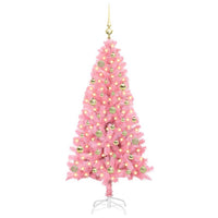 Albero di Natale con 150 LED con supporto Rosa 150 cm PVC 3396420