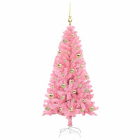 Albero di Natale con 150 LED con supporto Rosa 150 cm PVC 3396420
