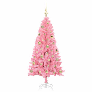 Albero di Natale con 150 LED con supporto Rosa 150 cm PVC 3396420