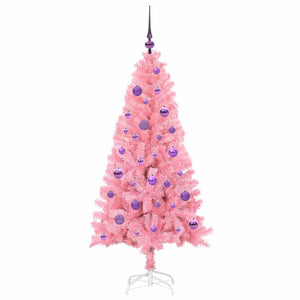 Albero di Natale con 150 LED con supporto Rosa 150 cm PVC 3396422