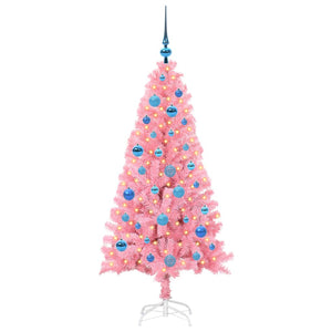 Albero di Natale con 150 LED con supporto Rosa 150 cm PVC 3396423