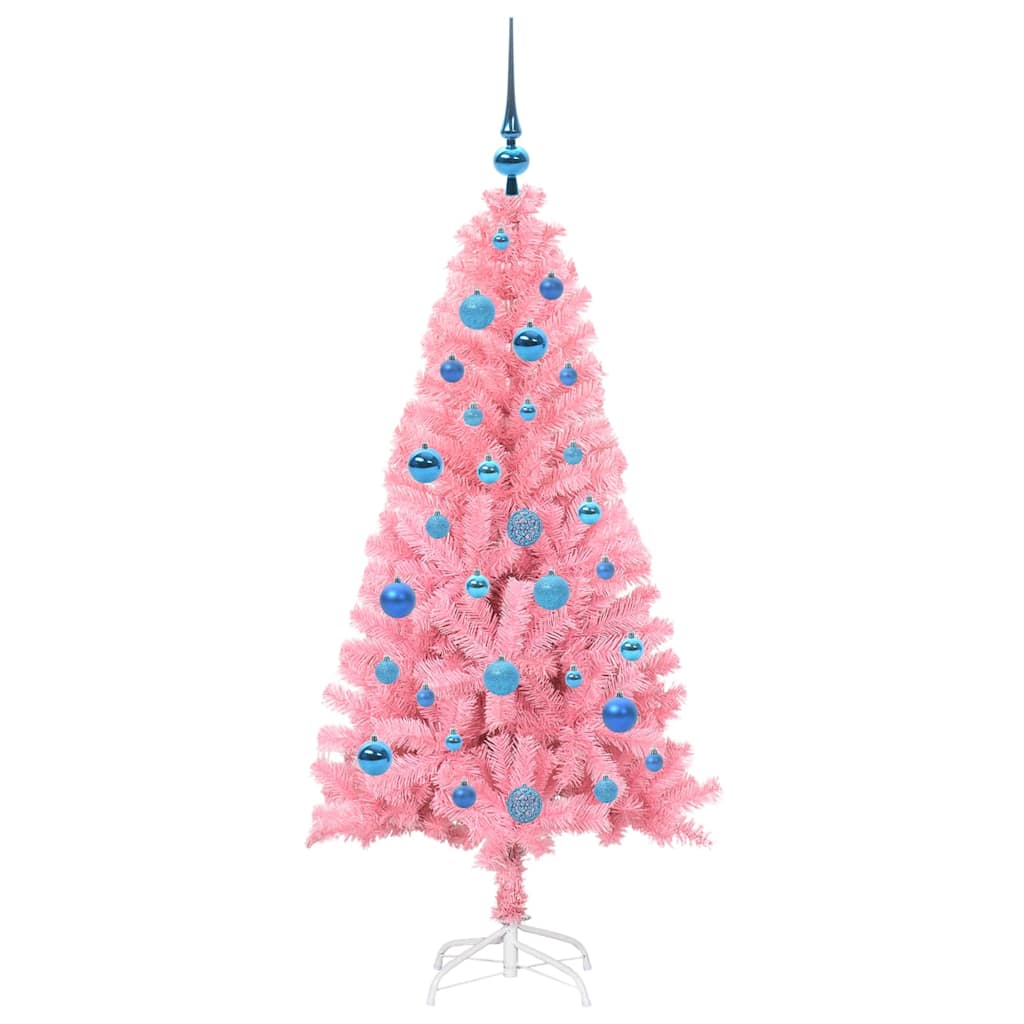 Albero di Natale con 150 LED con supporto Rosa 150 cm PVC 3396423