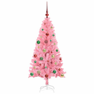 Albero di Natale con 150 LED con supporto-Luci decorative natalizie Rosa 150 cm PVC 116161