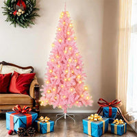 Albero di Natale con 300 LED con supporto Rosa 180 cm PVC 3396425