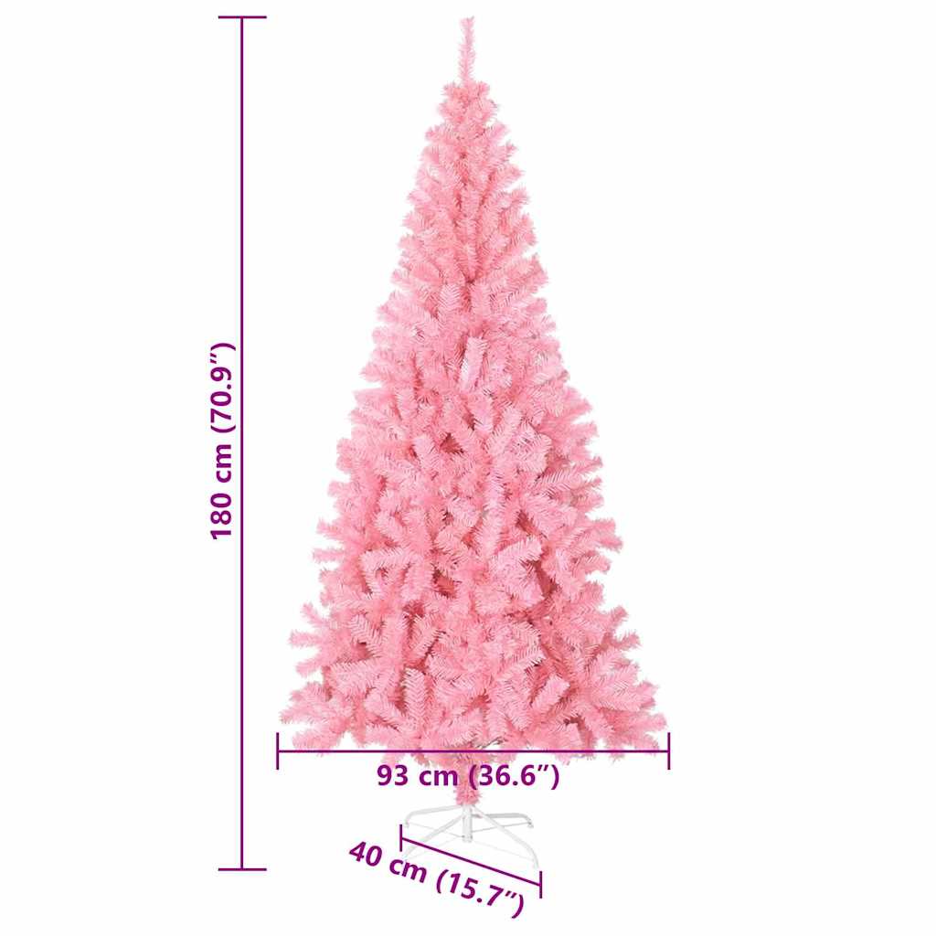 Albero di Natale con 300 LED con supporto Rosa 180 cm PVC 3396425
