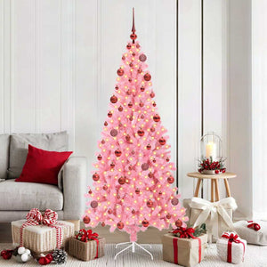 Albero di Natale con 300 LED con supporto Rosa 180 cm PVC 3396429
