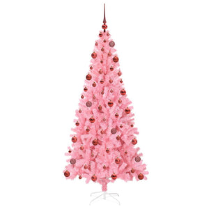 Albero di Natale con 300 LED con supporto Rosa 180 cm PVC 3396429