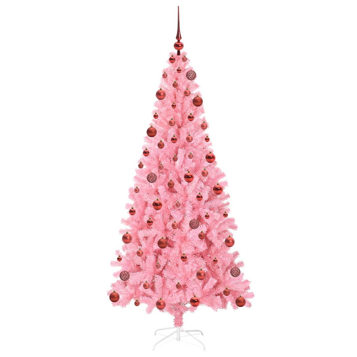 Albero di Natale con 300 LED con supporto Rosa 180 cm PVC 3396429