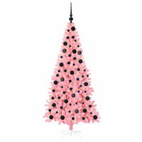 Albero di Natale con 300 LED con supporto Rosa 180 cm PVC 3396430