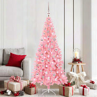 Albero di Natale con 300 LED con supporto Rosa 180 cm PVC 3396431