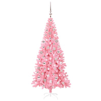 Albero di Natale con 300 LED con supporto Rosa 180 cm PVC 3396431