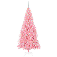 Albero di Natale con 300 LED con supporto-Luci decorative natalizie Rosa 180 cm PVC 535887