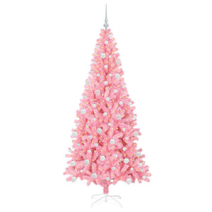 Albero di Natale con 300 LED con supporto-Luci decorative natalizie Rosa 180 cm PVC 535887