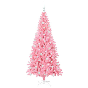 Albero di Natale con 300 LED con supporto Rosa 180 cm PVC 3396432