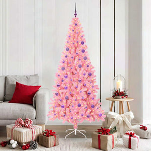 Albero di Natale con 300 LED con supporto Rosa 180 cm PVC 3396435