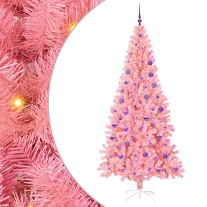 Albero di Natale con 300 LED con supporto Rosa 180 cm PVC 3396435