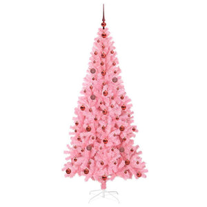 Albero di Natale con 300 LED con supporto Rosa 210 cm PVC 3396438