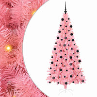 Albero di Natale con 300 LED con supporto-Luci decorative natalizie Rosa 210 cm PVC 164796