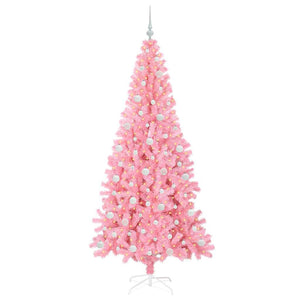Albero di Natale con 300 LED con supporto-Luci decorative natalizie Rosa 210 cm PVC 454828