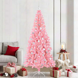 Albero di Natale con 300 LED con supporto Rosa 210 cm PVC 3396443