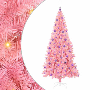 Albero di Natale con 300 LED con supporto Rosa 210 cm PVC 3396444