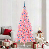 Albero di Natale con 300 LED con supporto Rosa 210 cm PVC 3396445