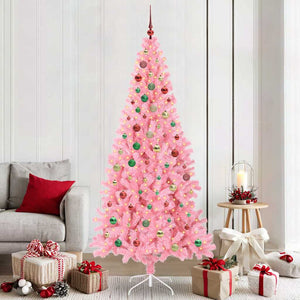 Albero di Natale con 300 LED con supporto Rosa 210 cm PVC 3396446
