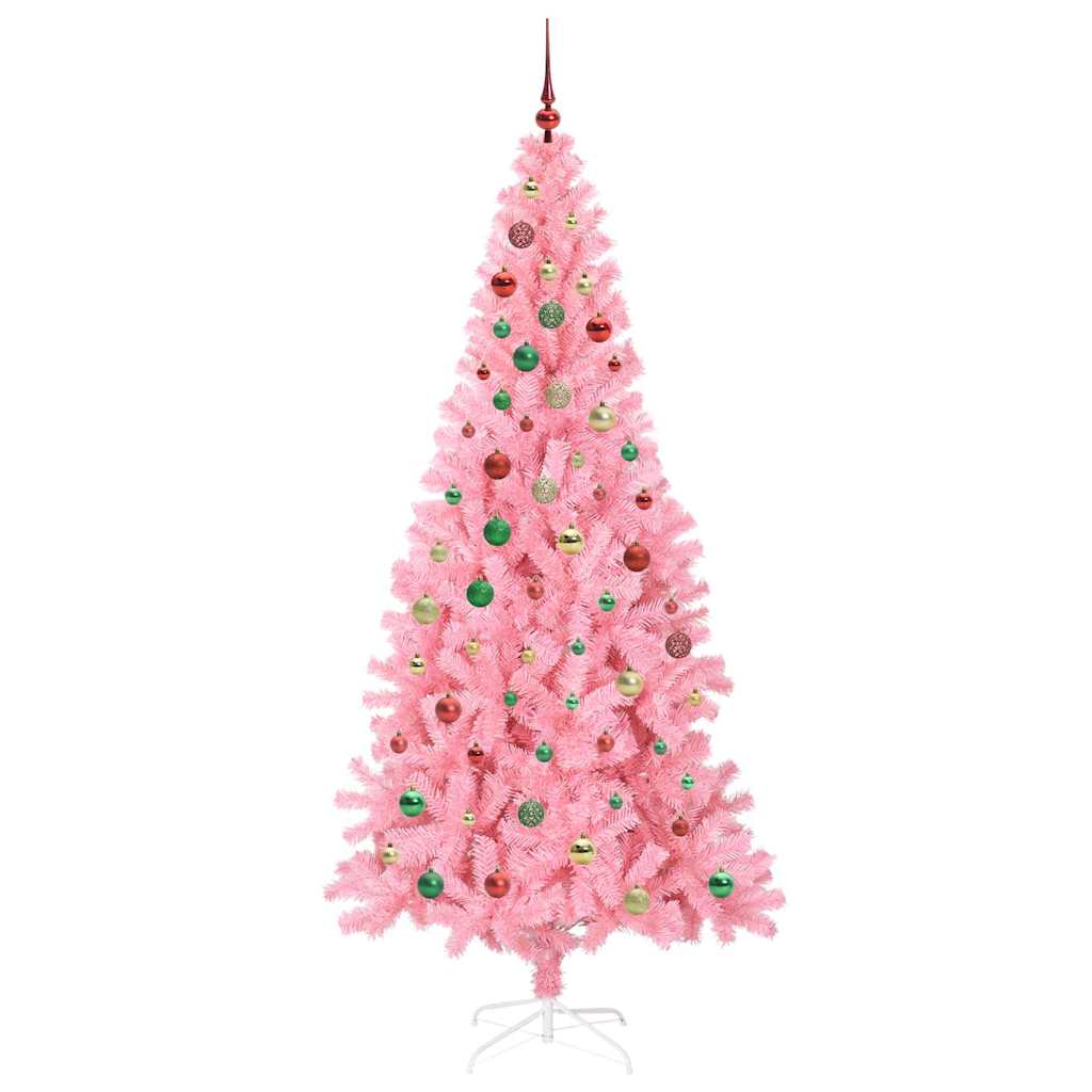 Albero di Natale con 300 LED con supporto Rosa 210 cm PVC 3396446