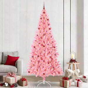 Albero di Natale con 300 LED con supporto Rosa 240 cm PVC 3396447