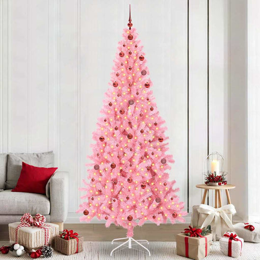 Albero di Natale con 300 LED con supporto Rosa 240 cm PVC 3396447