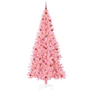 Albero di Natale con 300 LED con supporto Rosa 240 cm PVC 3396447