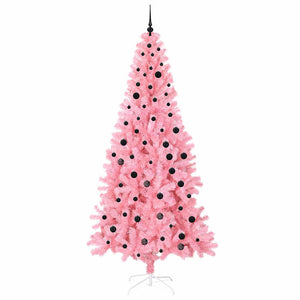 Albero di Natale con 300 LED con supporto Rosa 240 cm PVC 3396448